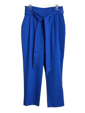 ANTONIO MELANI Ivy Tie High Waist Office Siren Pants in Bay Blue Sz. 10 NEW $129